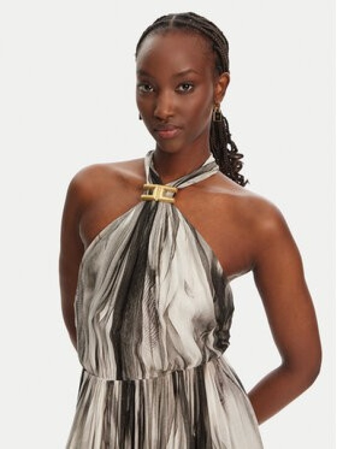 Elisabetta Franchi Sukienka letnia ABR4752E2 E84 Czarny Regular Fit