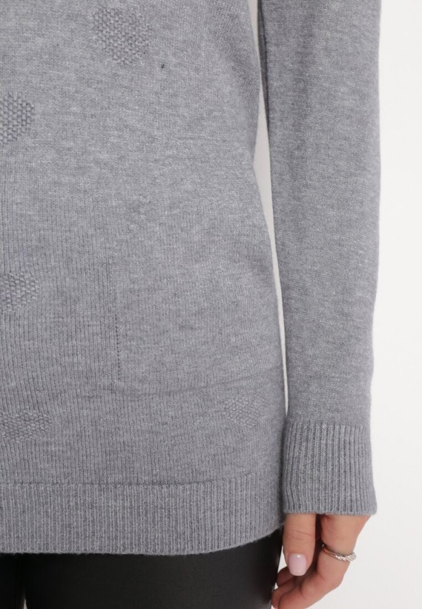 Szary Golf z Miękkiej Dzianiny Oamperie