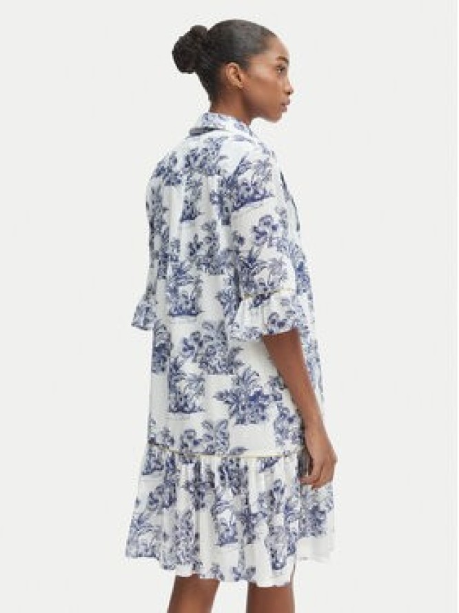 Iconique Sukienka koszulowa IC25-076 Biały Relaxed Fit