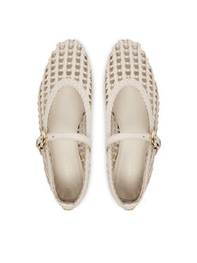 Tommy Hilfiger Baleriny Mary Jane Ballerinas FW0FW09244 Kremowy