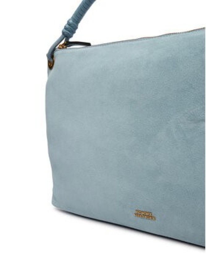 Tommy Hilfiger Torebka Th Statement Leather Bag Suede AW0AW18402 Niebieski jasny