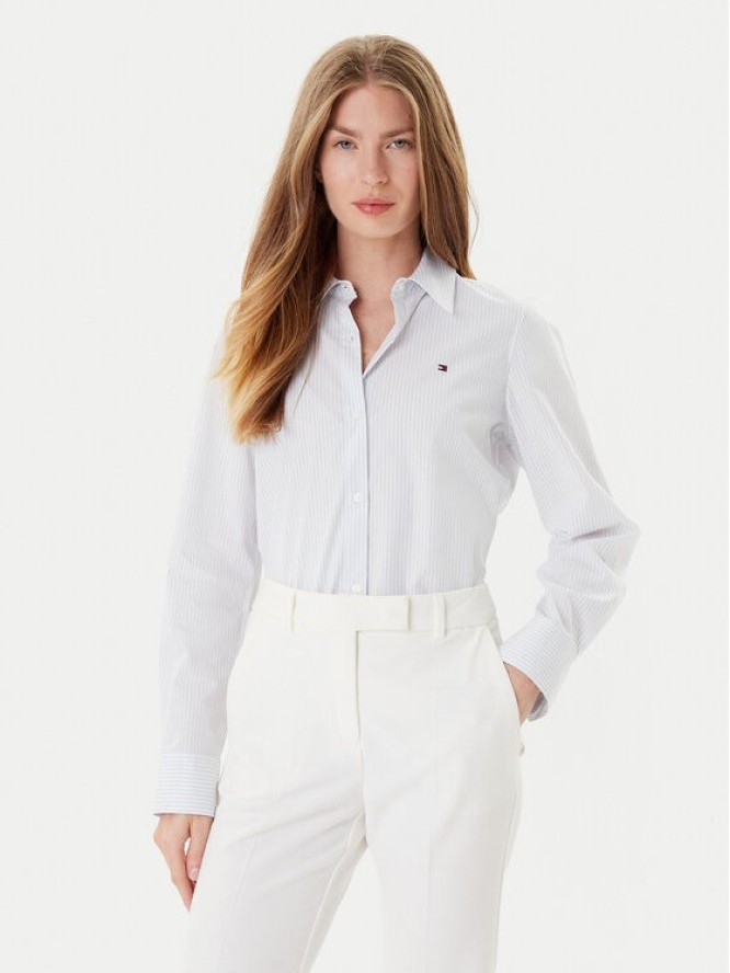 Tommy Hilfiger Koszula Ess WW0WW47169 Błękitny Regular Fit