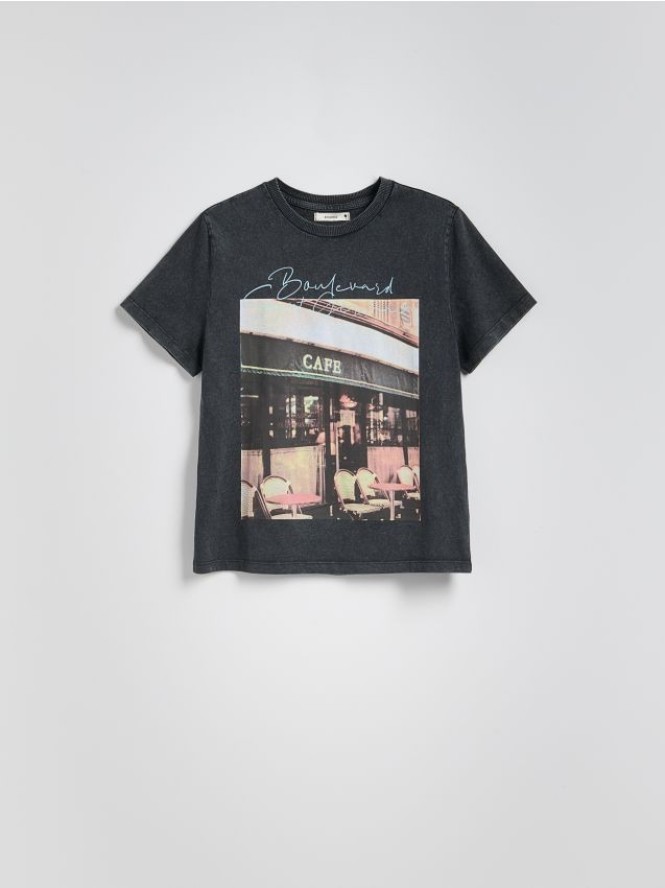 T-shirt z nadrukiem - jasnoszary