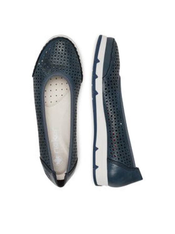 Rieker Baleriny CEO-L3065-14 Granatowy