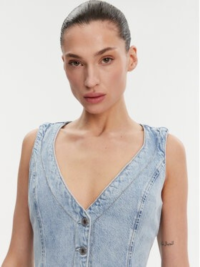 Guess Kamizelka W5GN89 D5B96 Niebieski Regular Fit