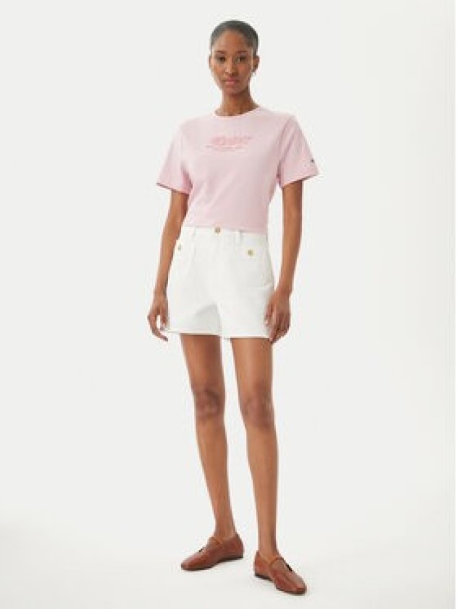 Tommy Hilfiger Szorty jeansowe WW0WW49579 Biały Regular Fit