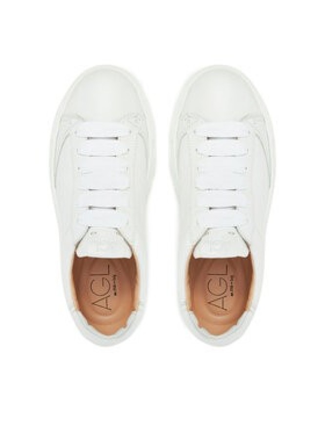 AGL Sneakersy Giuly Lace Up D946001PGKA076A634 Biały