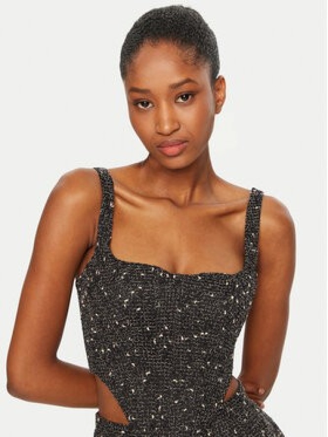 Bardot Top Corset 56865TB3 Czarny Slim Fit