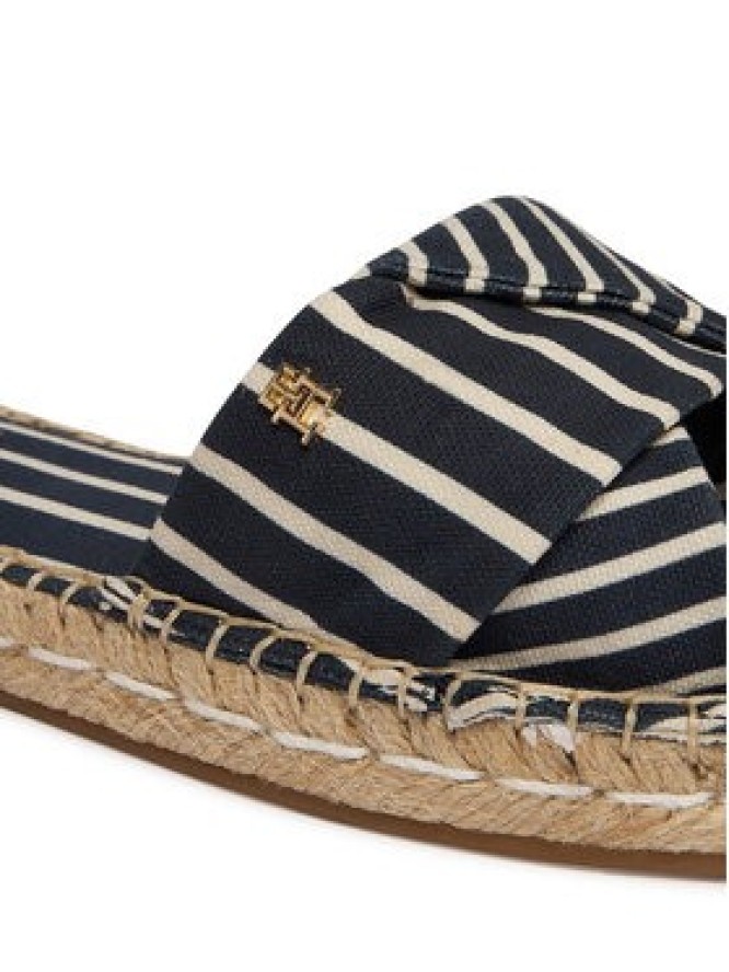 Tommy Hilfiger Klapki Canvas FW0FW09140 Granatowy