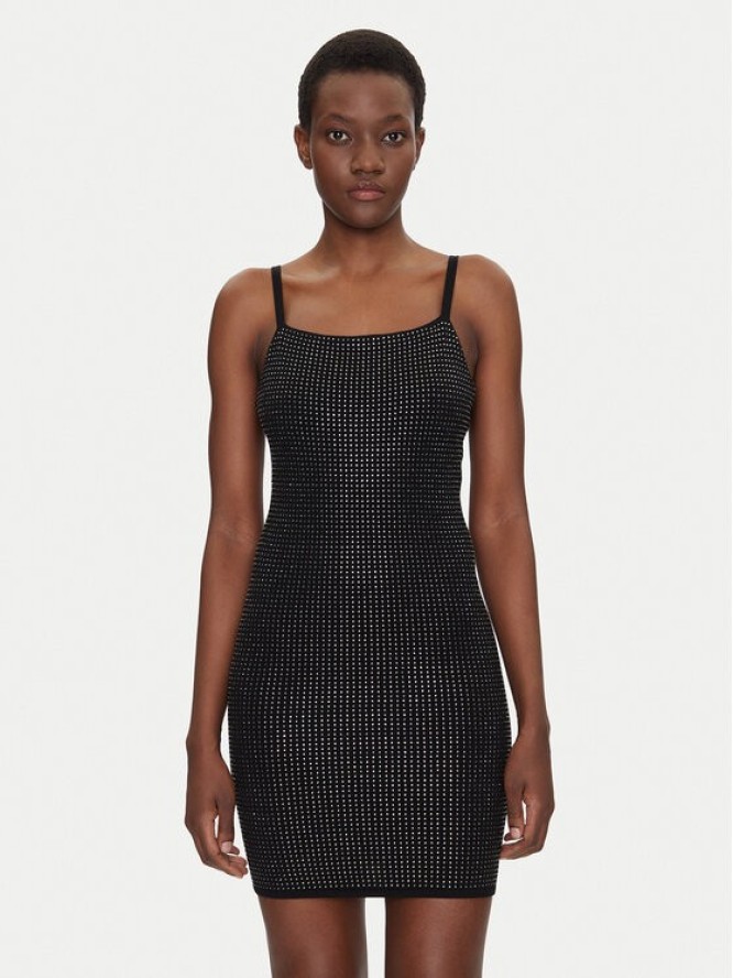 Guess Sukienka dzianinowa W5GK45 Z3MN2 Czarny Regular Fit