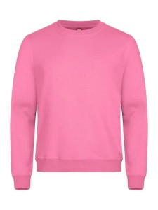 clique Basic Roundneck Bluza unisex — materiał odporny na piling – bright pink