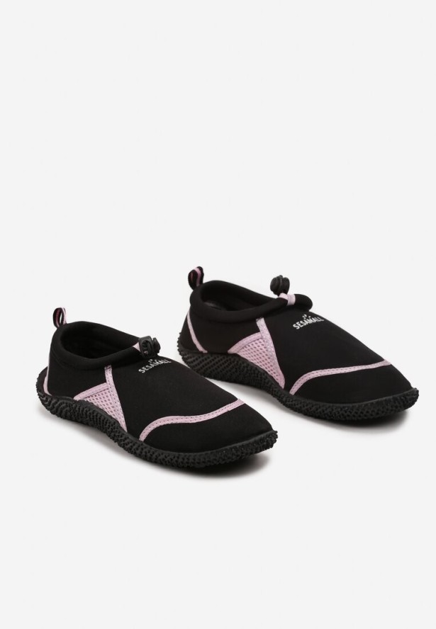 Czarno-Różowe Elastyczne Buty Sportowe do Wody Ralvie