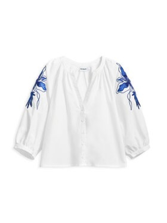 Desigual Bluzka Cratos 25SWBW03 Biały Loose Fit