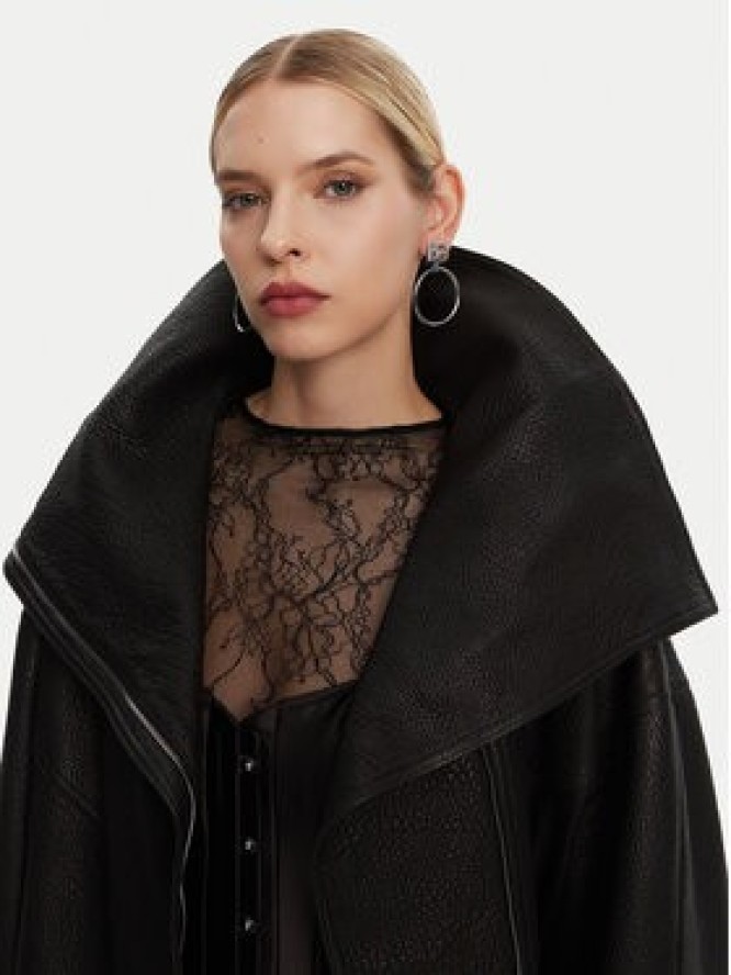 Dolce&Gabbana Kurtka skórzana F9S01L HULVN Czarny Oversize