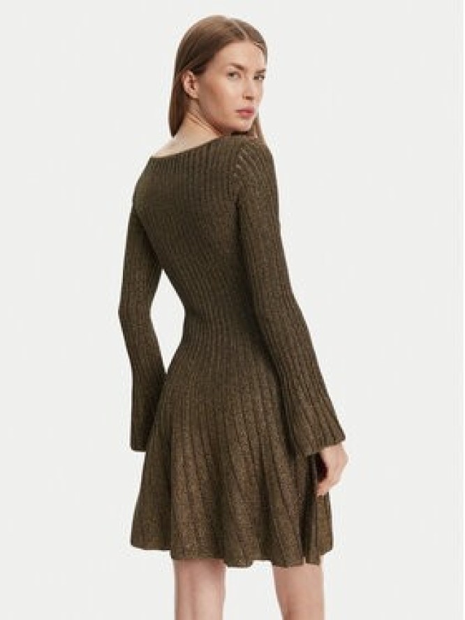 STAUD Sukienka dzianinowa Raquel R25R2116LX Zielony Slim Fit