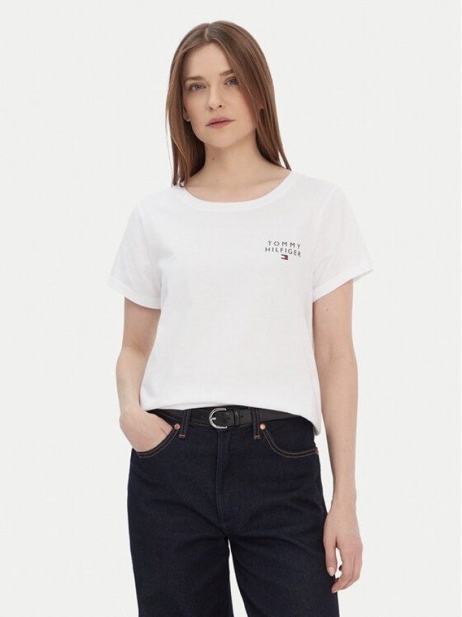 Tommy Hilfiger T-Shirt UW0UW04525 Biały Relaxed Fit