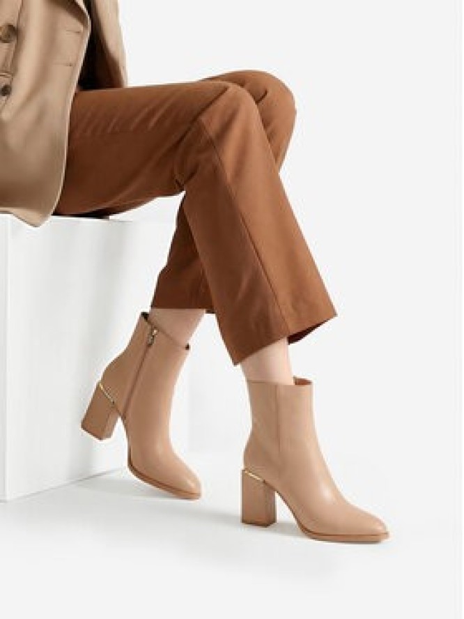 Nine West Botki CEO-JASMIN-01 Beżowy