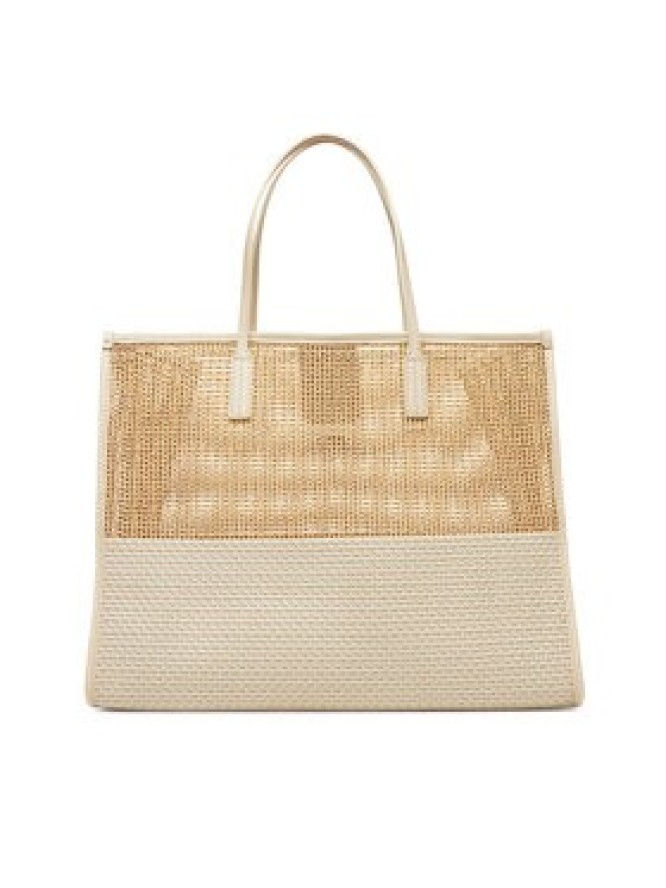 Tommy Hilfiger Torebka Th City Summer Tote Woven AW0AW17640 Beżowy