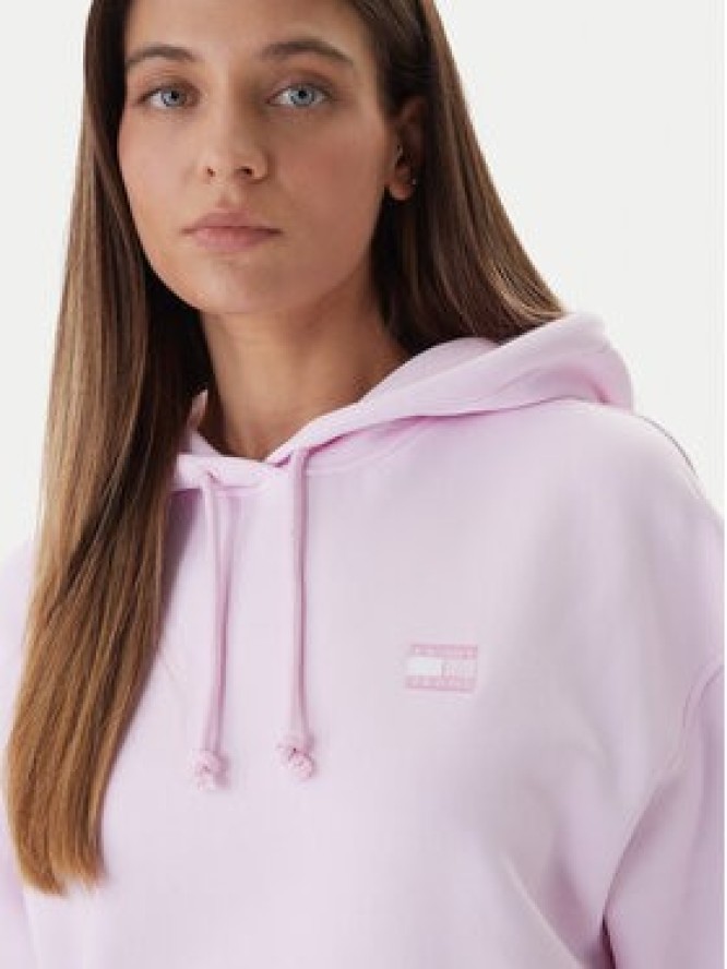 Tommy Jeans Bluza Badge DW0DW19414 Różowy Boxy Fit