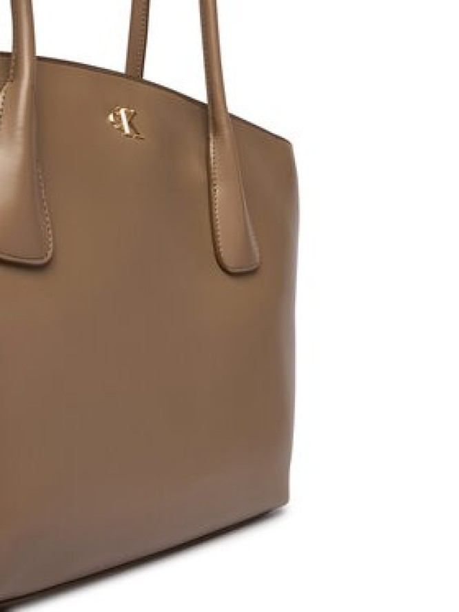 Calvin Klein Torebka Ck Medium Dome Tot LV04F3344G Beżowy