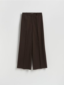 Spodnie z kantem - ciemnobrązowy