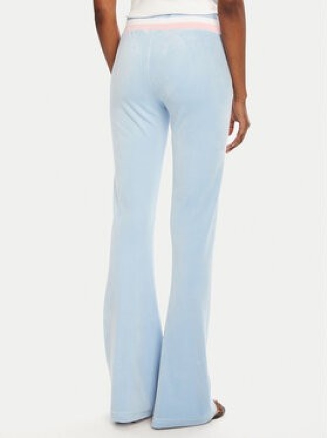 Juicy Couture Spodnie dresowe Velour JCWBJ225352 Błękitny Regular Fit