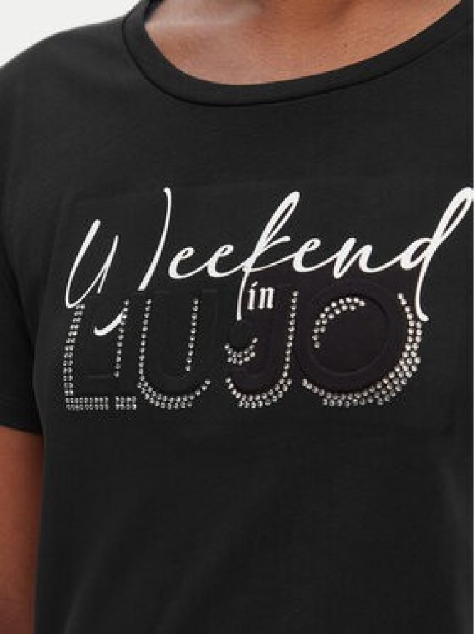 Liu Jo Sport T-Shirt TA6252 JS923 Czarny Regular Fit