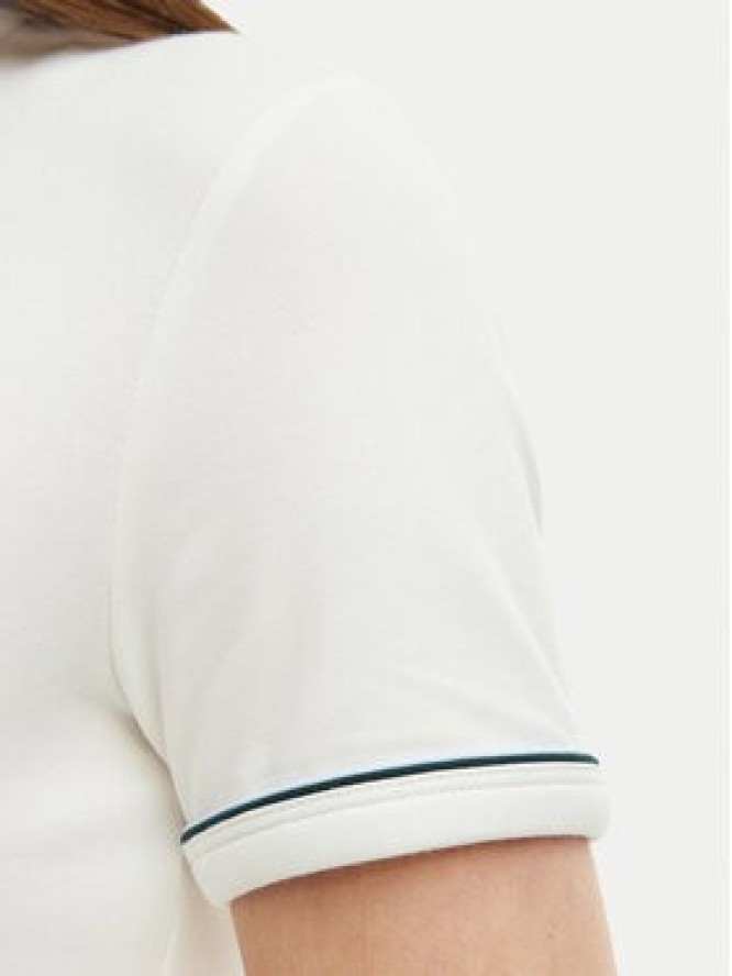 Lacoste Polo DF5284 Kremowy Slim Fit
