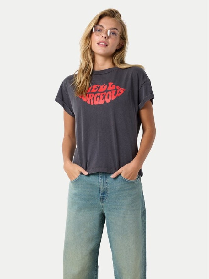 Noisy May T-Shirt 27030135 Szary Regular Fit