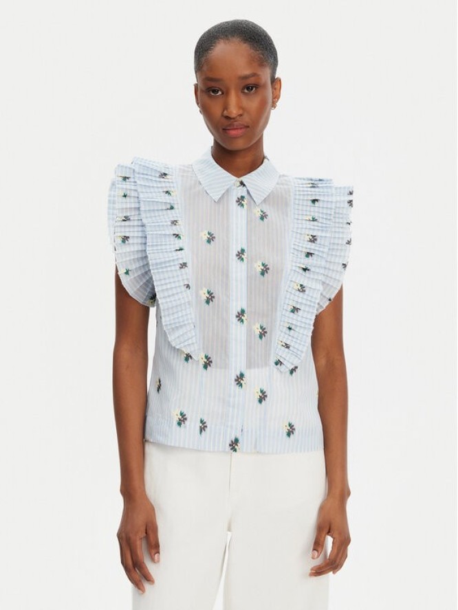 Munthe Koszula Must 252102725224 Błękitny Regular Fit