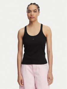 Tommy Jeans Top Racerback DW0DW22264 Czarny Slim Fit