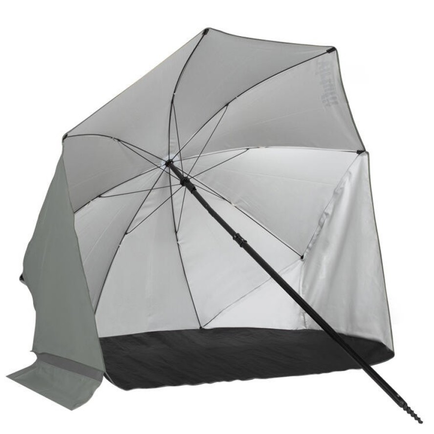 Parasol plażowy - Wiatrówka - 160 cm - Szary