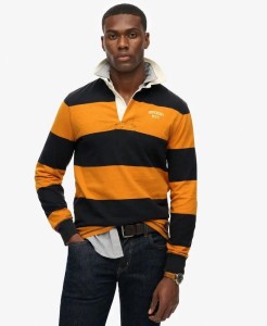 superdry Vintage Athletic Stripe Rugby Top – Koszulka rugby z organicznej