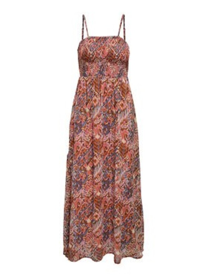 ONLY Sukienka letnia Elena 15352634 Pomarańczowy Regular Fit