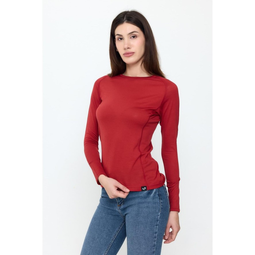 Kona - Cienka Koszula z Długim Rękawem (100% Wełny Merino)