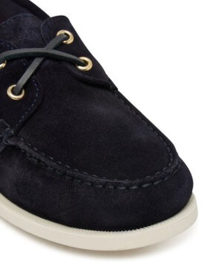 Tommy Hilfiger Mokasyny Hilfiger Suede Boat Shoe FW0FW09338 Granatowy