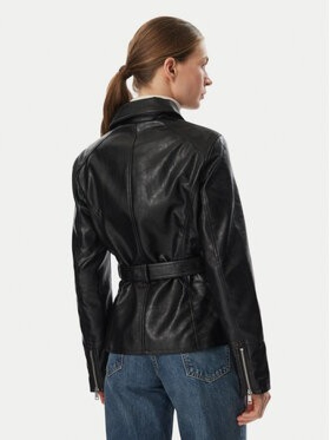 Guess Kurtka z imitacji skóry W6YL17 W2907 Czarny Regular Fit