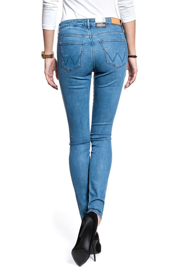 WRANGLER SKINNY DAMSKIE SPODNIE JEANSOWE SOFT WORN W28KJE12P 112128280