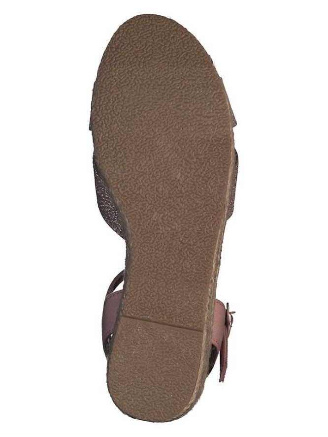 s.Oliver Sandały w kolorze jasnoróżowym na koturnie rozmiar: 33