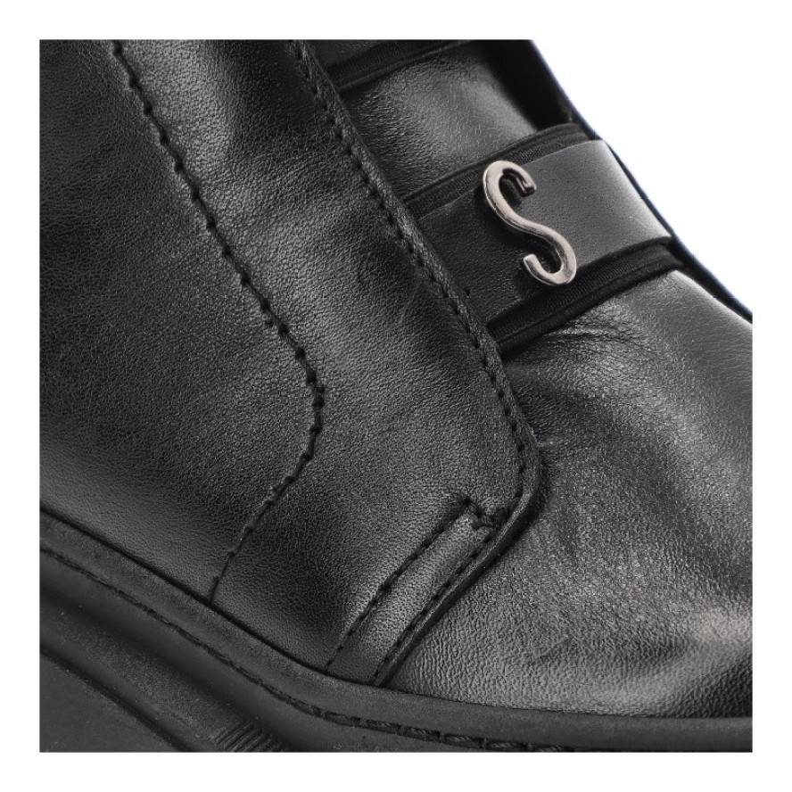 Czarne Botki Nessi Stylowe Obuwie Damskie