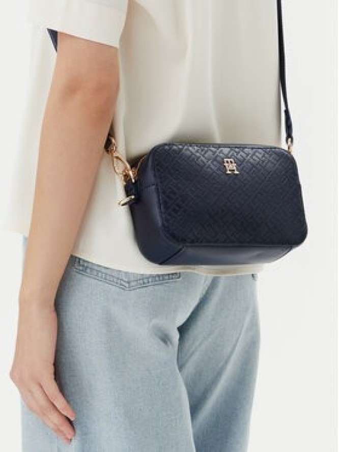 Tommy Hilfiger Torebka Th Distinct Camera Bag Mono AW0AW17221 Granatowy