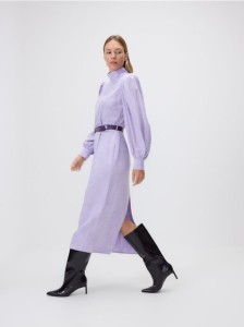 Sukienka z paskiem - lawendowy