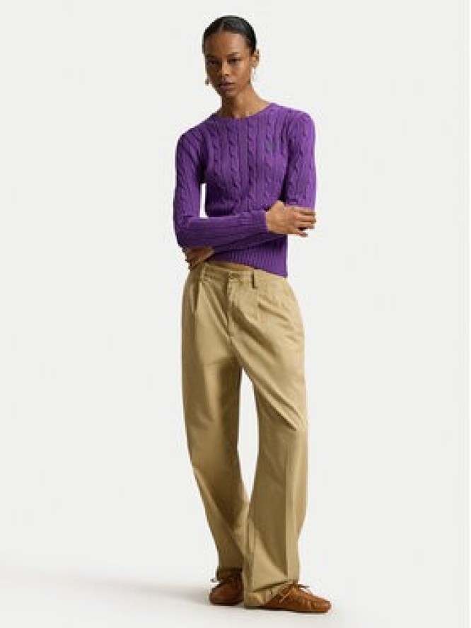 Polo Ralph Lauren Sweter 211971869503 Fioletowy Slim Fit