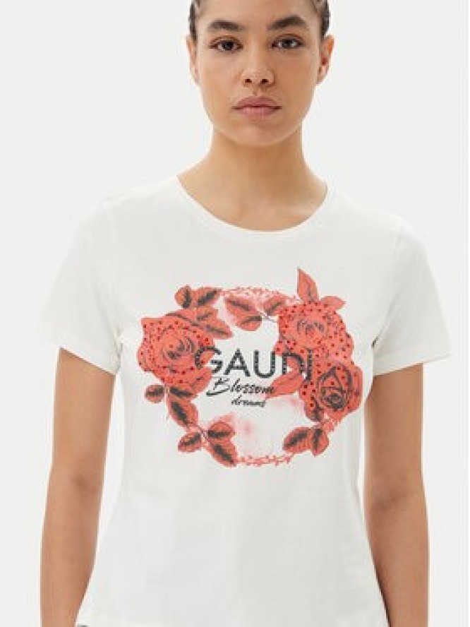 Gaudi T-Shirt 511FD64014 Écru Regular Fit