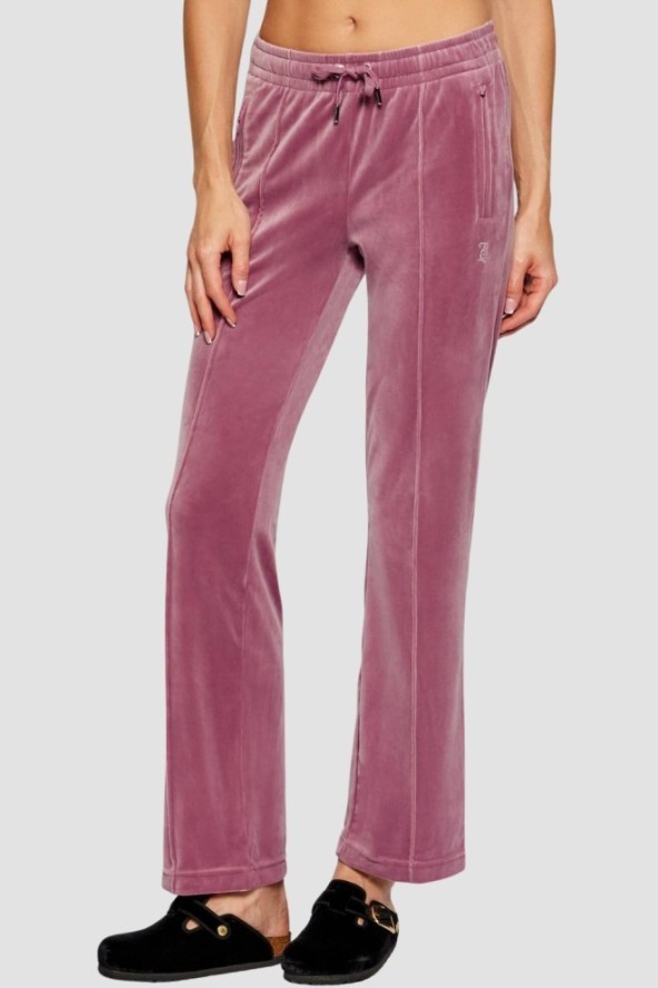 JUICY COUTURE Lawendowe spodnie dresowe damskie z cyrkoniami Tina, Rozmiar S