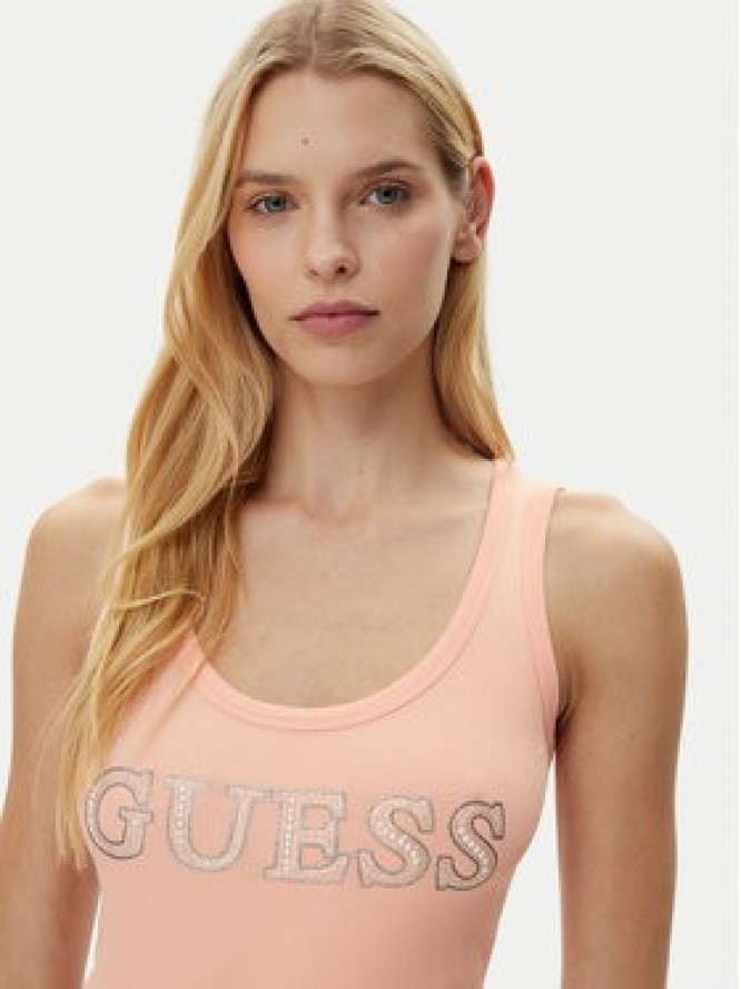 Guess Top W5GP29 KA0H1 Beżowy Regular Fit