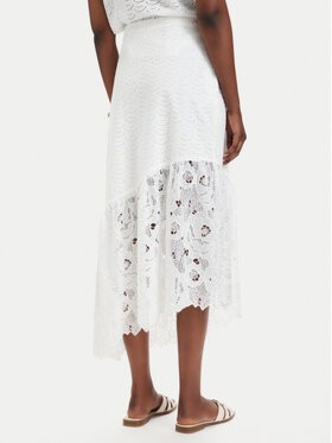 Guess Spódnica midi W6GD40 W1882 Biały Classic Fit