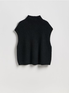 Kamizelka z golfem - czarny