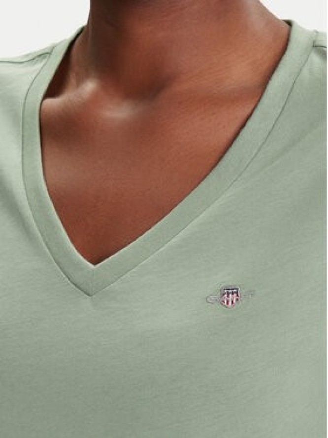 Gant T-Shirt Shield 4200750 Zielony Regular Fit