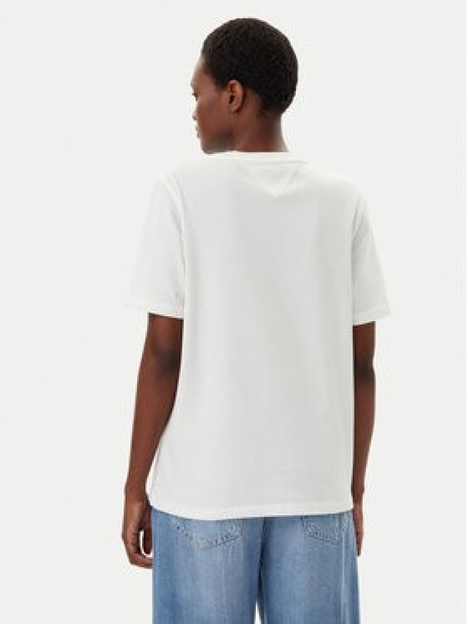 Tommy Jeans T-Shirt Tonal Tropics DW0DW21343 Écru Relaxed Fit